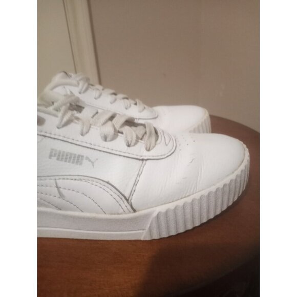 Puma Women's Carina 370325-02 White Leather Casual Shoes Sneakers Size 7 - Picture 5 of 15